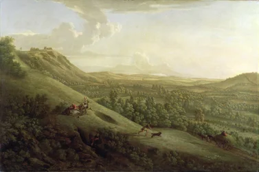 Kilátás a Surrey állambeli Boxhillre, Dorkinggal a távolban