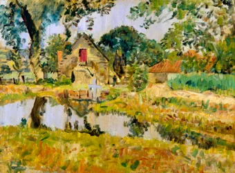 Old Mill, Fifeshire (oil on canvas)
