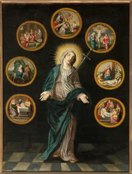 Plébániatemplom (Plébániatemplom Szűzanya). Belső. festmény.