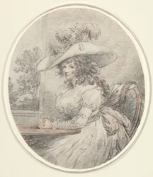 Anne Ward Morland, 1786 körül (grafit)