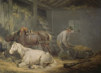Lovak egy istállóban, 1791
