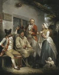 Egy újonc koponyalékelése, 1790 körül.
