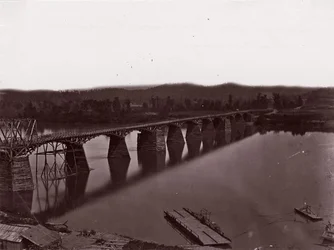 Híd a Tennessee folyón Chattanoogában, kb. 1864.