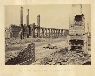 A vasúti pályaudvar romjai, Charleston, Dél-Karolina