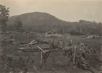 A Kenesaw-hegy frontja, Georgia, 1860-as évek.