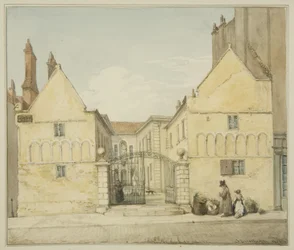 Barnstaple Almshouses, Trinity Hospital, Old Market (ceruza és akvarell papíron)