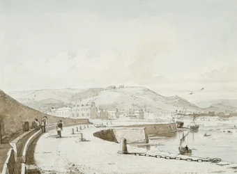 Swansea Harbour (akvarell és ceruza papíron)