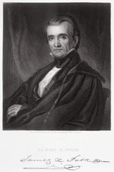 James Knox Polk, Henry Bryan Hall (1808-84) metszete.