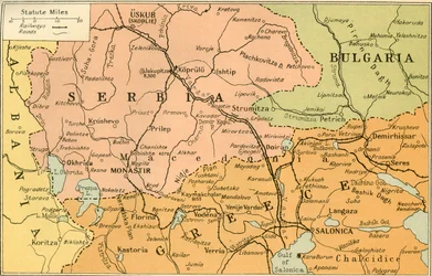 A Salonica Front térképe, 1919.