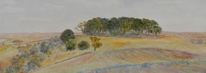 Az egyik Wittenham Clumps vagy Sinodun Hills, Berkshire, 1870-90 körül (akvarell)