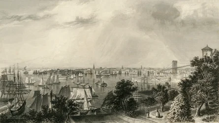 "New York városa, Brooklyn Heightsból", 1874.