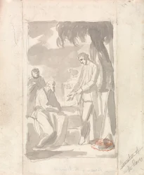 Pierson őrnagy és a Brahman (szürke mosás fektetett papíron) (lásd: 153905)