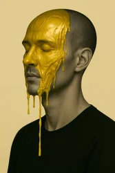 Golden Static, 2025 (akril, vászon)