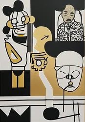 "Muted Witness", 2024 (Akril vászonra)
