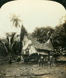 A Native Hut, Sariba, Brit Új-Guinea, 1909.