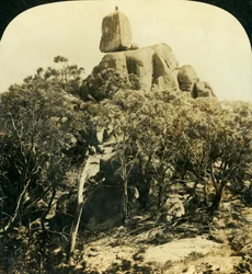The Look-Out Rock, Buffalo Ranges, Victoria, Ausztrália, 1909.