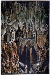 A lámpákat egy lávanyúlványra függesztették fel Jules Verne „Utazás a Föld középpontjába” című művében.