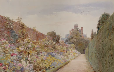 The Rose Walk at Mynthurst, 1940 körül (ceruza és akvarell)