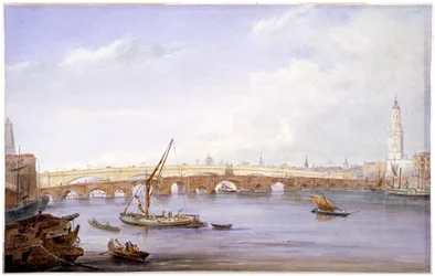Régi és új London Bridges, London, 1831.