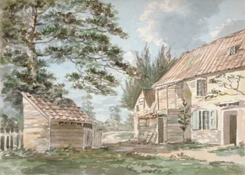 Overshot malom Greenford közelében, Middlesex, 1797