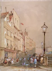 Kilátás a Smithfield Marketre, London City, 1844.