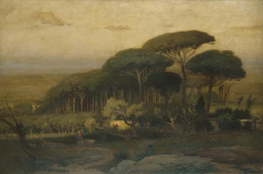A Barberini-villa fenyvese, 1876