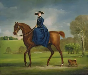 Coningsby grófnője a Charlton Hunt jelmezében, 1760 körül