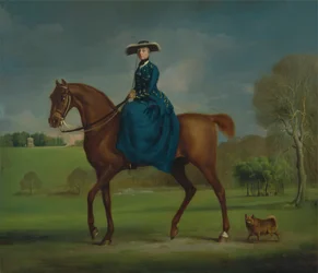 Coningsby grófnője a Charlton Hunt jelmezében, kb. 1760.
