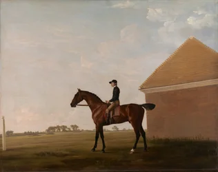 Turf, Jockey felfelé, Newmarketben, kb. 1766.