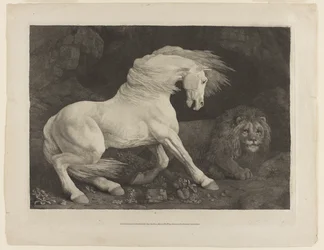 Egy oroszlántól megrémült ló George Stubbs (1724-1806) nyomán