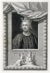János (1167-1216) Anglia királya 1199-től, a művész által metszett (metszet)