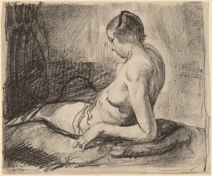 Fekvő meztelen lány, 1919