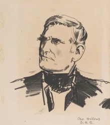 Férfi portréja, 1922 körül (litó zsírkréta papíron)