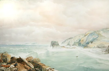 St. Agnes Head, Cornwall, 1855 körül (akvarell, papír)