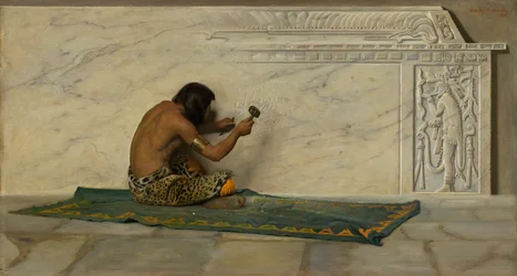 Egy azték szobrász, 1887.