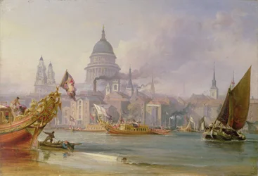 Szent Pál kilátása a Temzéről, 1830-40 körül (olaj, vászon)