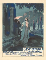 Plakát V. Sardou Gismonda című színházi darabjához, 1919.