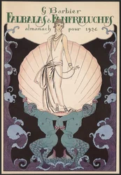 Falbalas et Fanfreluches, Almanach 1924-re, első borító, George Barbier, nyomat