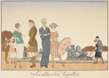 Les allies à Versailles. A szövetségesek katonáinak különféle ábrázolásai.