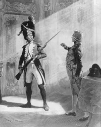 Flambeau és Klemens von Metternich, illusztráció Edmond Rostand "L