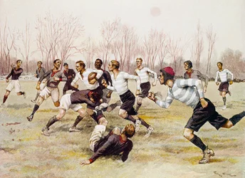 Football (rögbi), bajnoki mérkőzés a Parc de Saint Cloudban, sportnaptár, február
