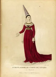 Euryanthe - Gatine, Georges Jacques (1773-1831) - XVIII. század vége. - Rézkarc, akvarell - Magángyűjtemény