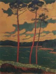 A vörös fenyők. 1888