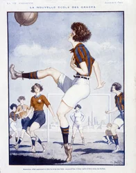 Női labdarúgás - a "La Vie Parisienne" 1922. februári számában (nyomtatás)