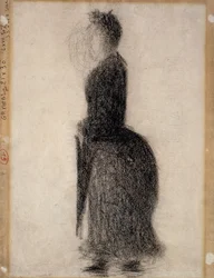 Nő napernyővel; Nő esernyős, 1883 körül