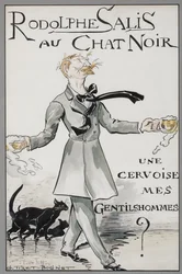 Rodolphe Salis a fekete macskával, c. 1890.