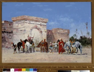 Untitled A szünet egy oázis forrása a sivatagban. Georges Washington festménye (1827-1910) Kötelező megemlítés: Gyűjtemény alapítványa, de Provence, Marseille