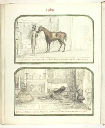 Untitled [férfi lóval és pár pihen a tűz mellett], 1868.