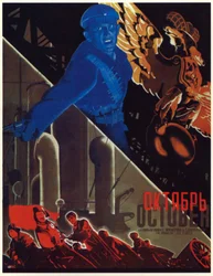 Az 1927-es „Október” című film plakátja
