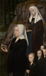 Részlet Krisztus megkeresztelkedésének jobb oldali táblájáról, 1502-08 körül (olaj, tábla)